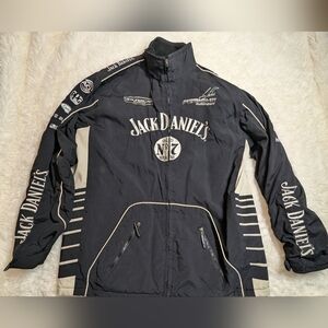 Mens 2xl Jack Daniels Racing Jacket Black Embroidered & Patches
